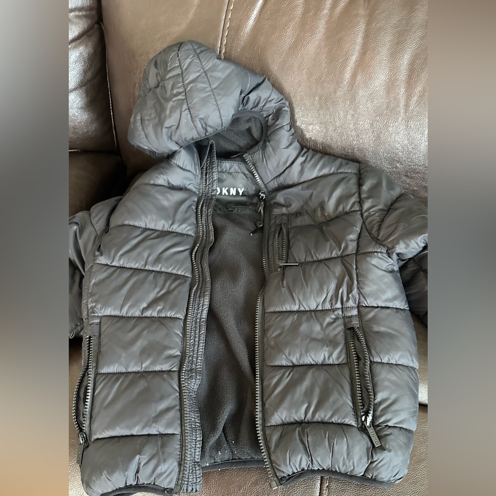 Black DKNY boys Coat.